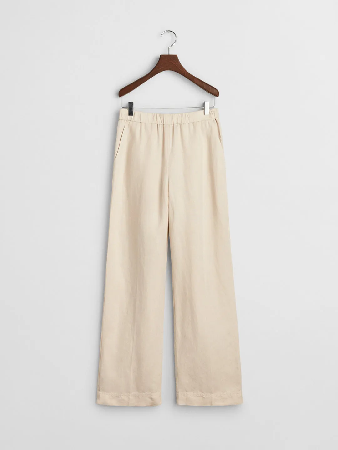 Gant Women Beige Relaxed Fit Wide Leg Trouser