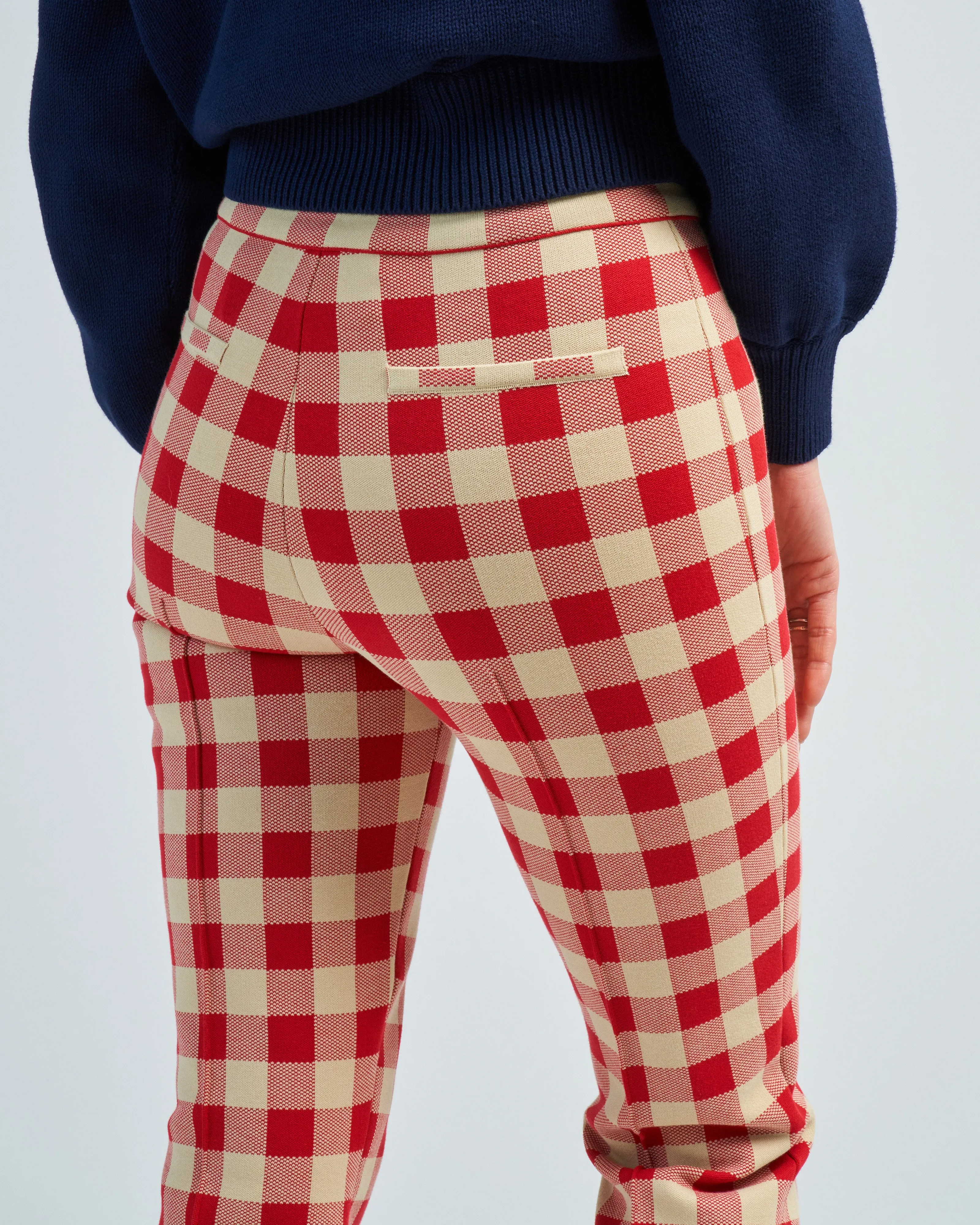 gingham kick pant