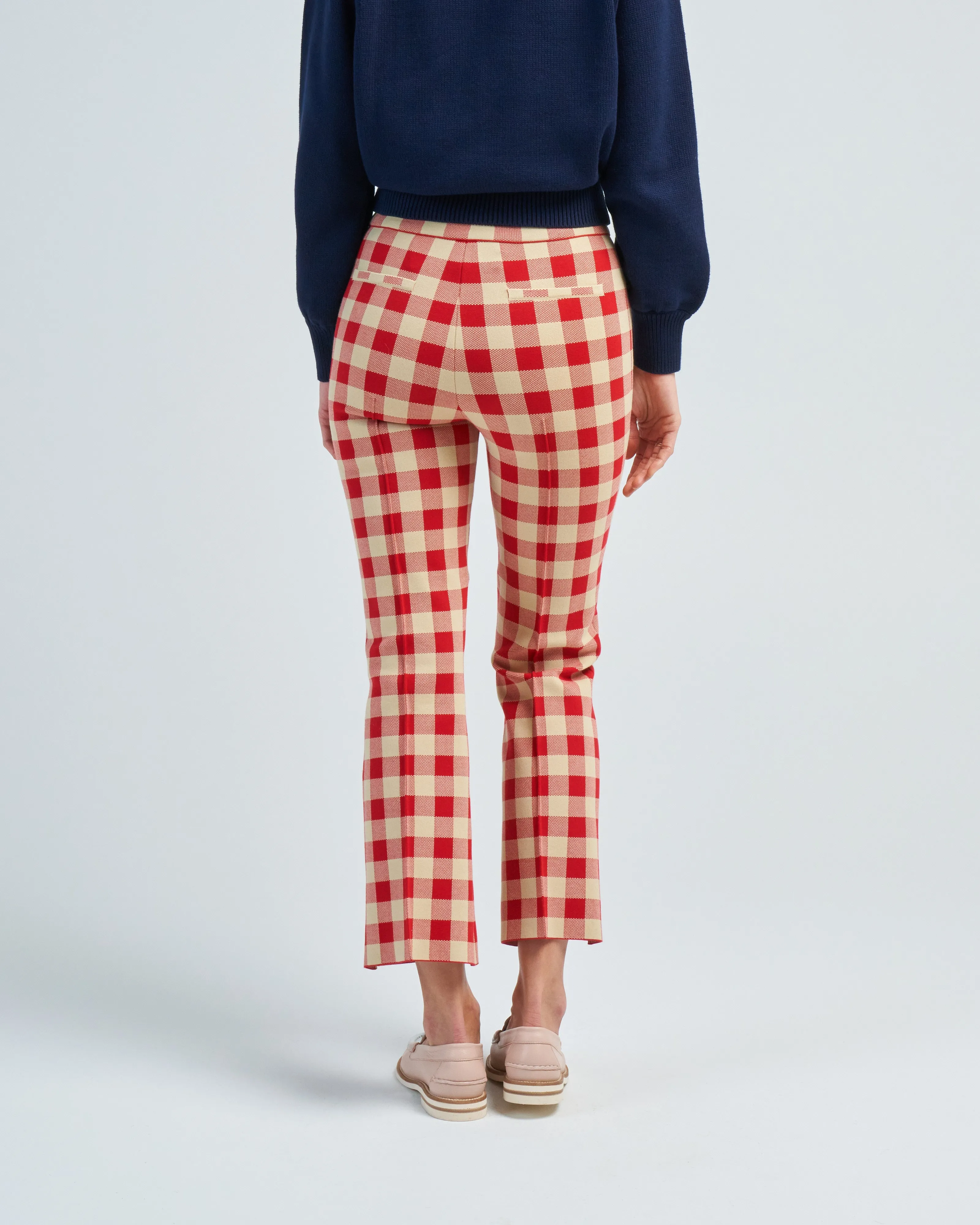 gingham kick pant