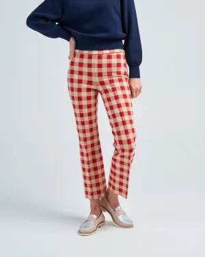 gingham kick pant