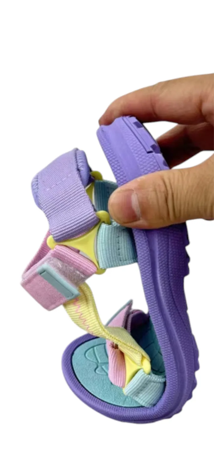Girls' Colourful Multi-Strapped Sandals