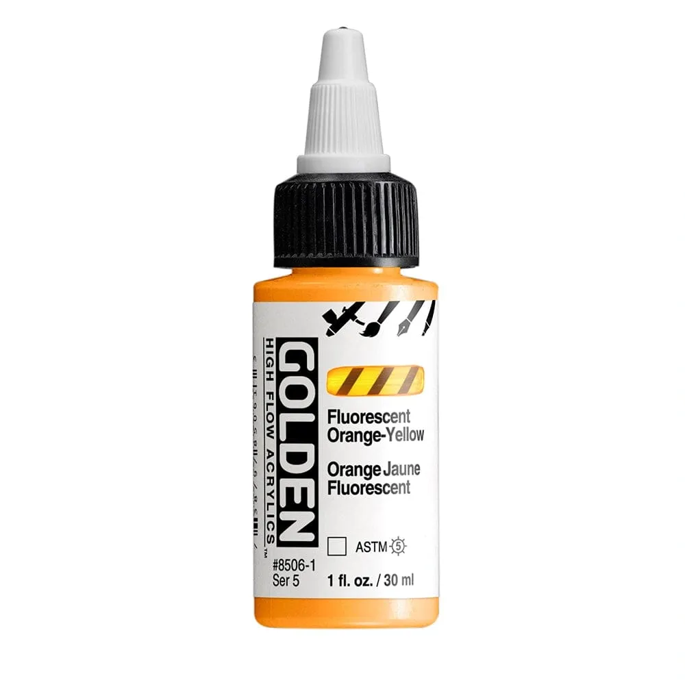 Golden High Flow Acrylics 30ml - Fluorescent Orange-Yellow