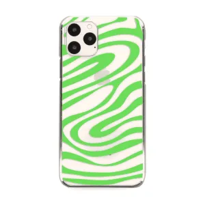 Green Wavy Swirl iPhone Case