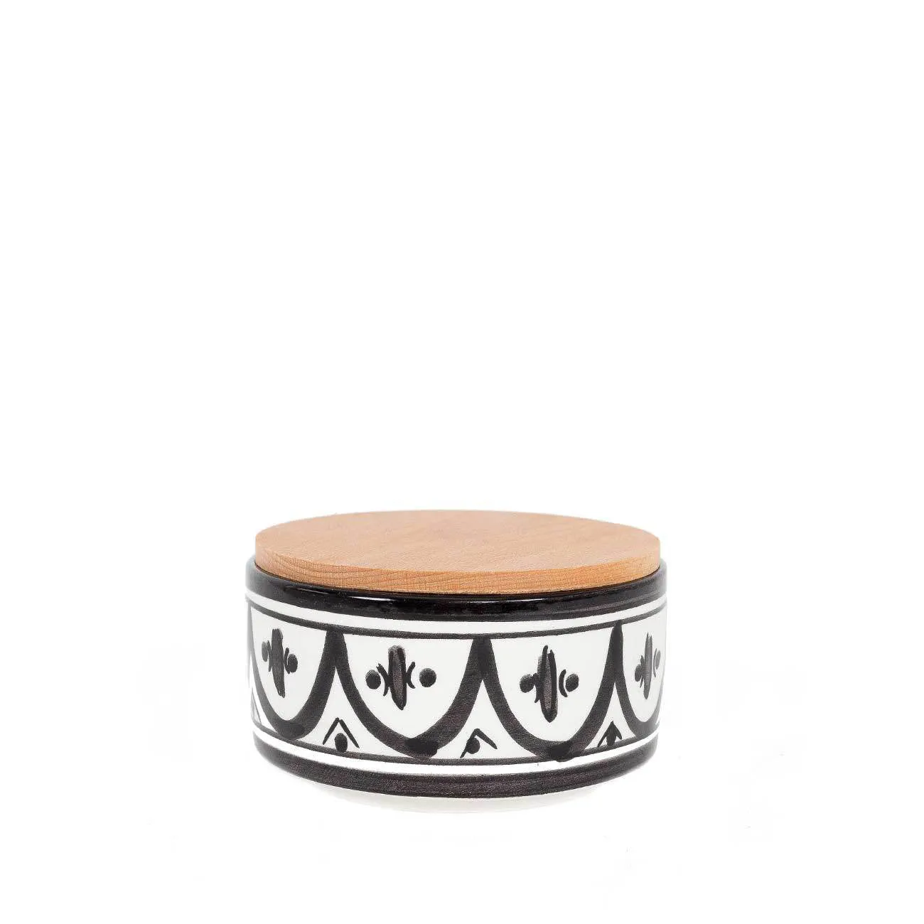 Handmade Noir Glazed Moroccan Ceramic Boxes with 12K Gold Accents