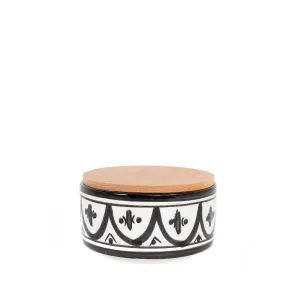 Handmade Noir Glazed Moroccan Ceramic Boxes with 12K Gold Accents