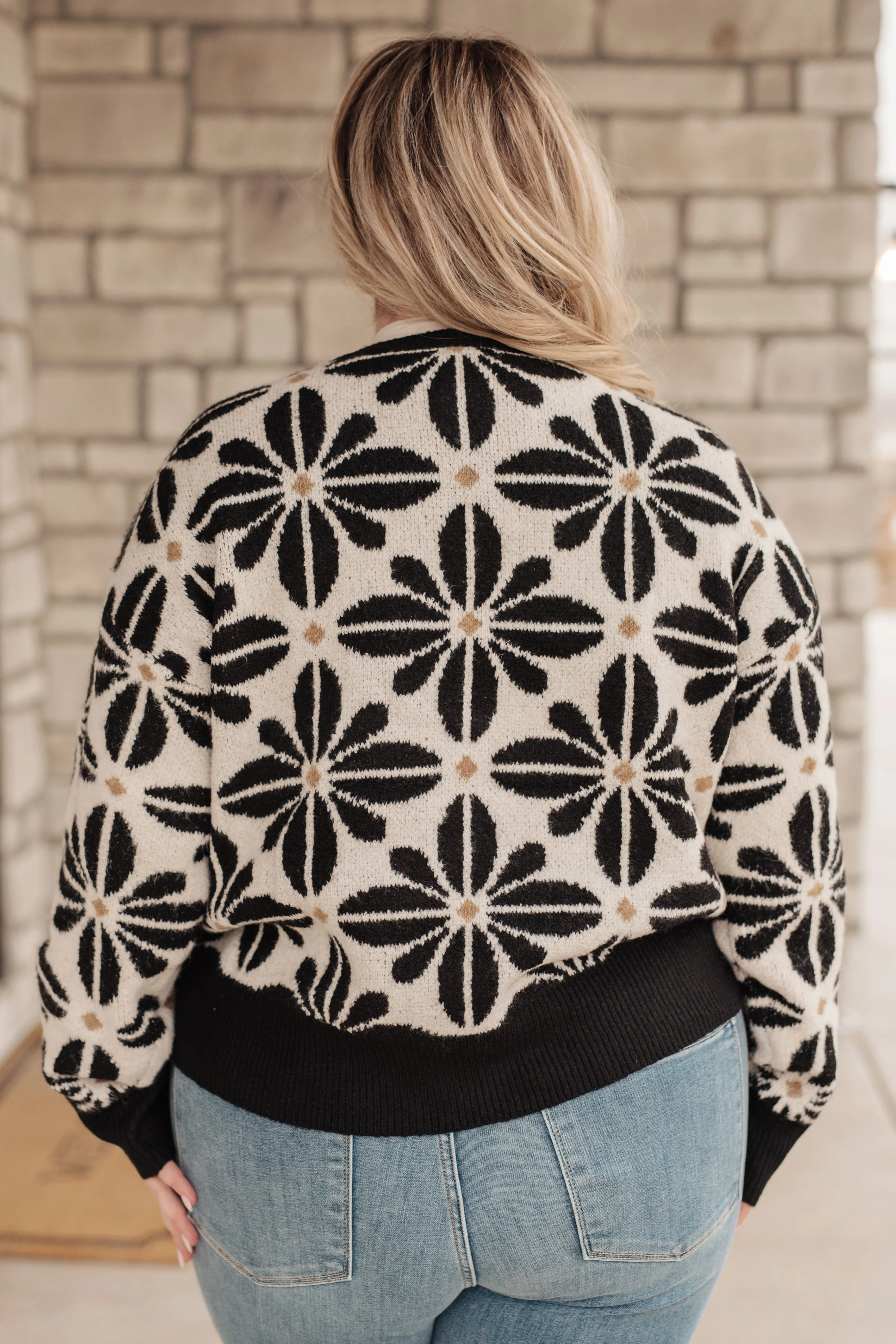 Hazel Blues® |  Mid Mod Floral Sweater