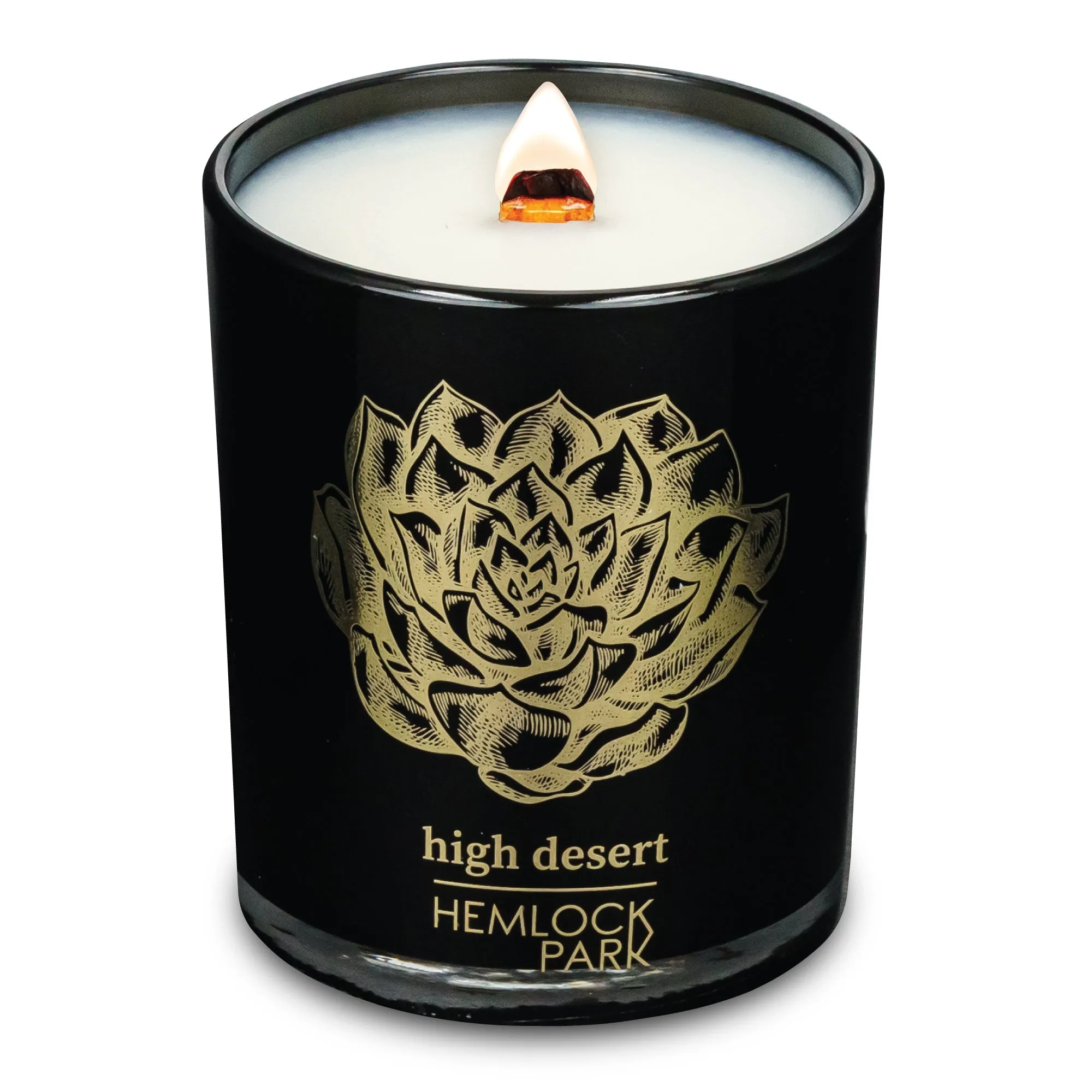 High Desert | Black & Gold Wood Wick Candle