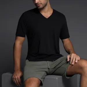 High Twist Summer V-Neck T-Shirt Black