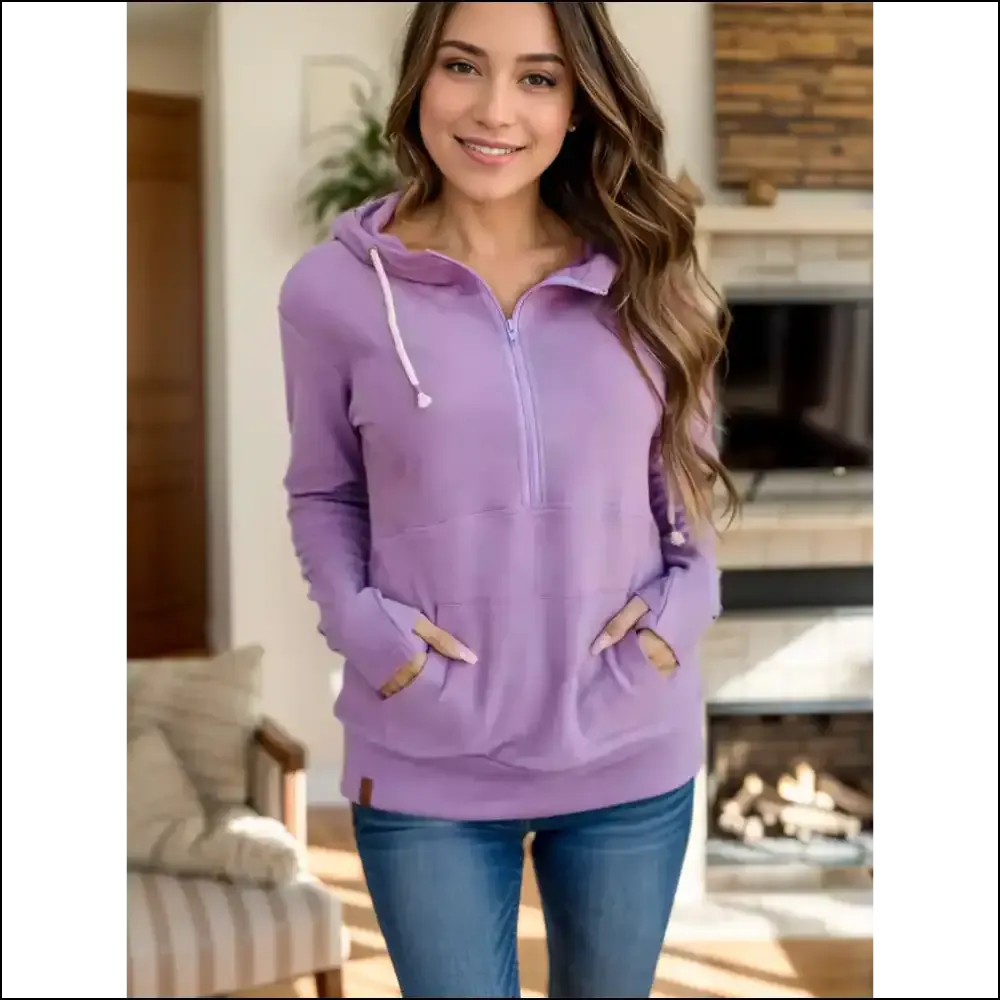 Hoodie Up, Buttercup! Rock this Drawstring Half Zip Like a Boss! 😎✨