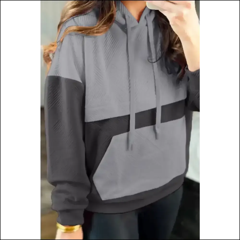 Hoodie Up, Gorgeous! Unleash your Chic Drawstring Color Block Sass! 😍