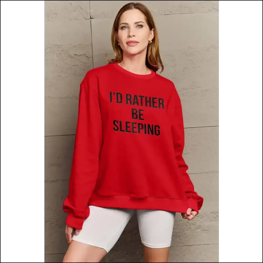 I'd Rather Be Sleeping Round Neck Sweatshirt
