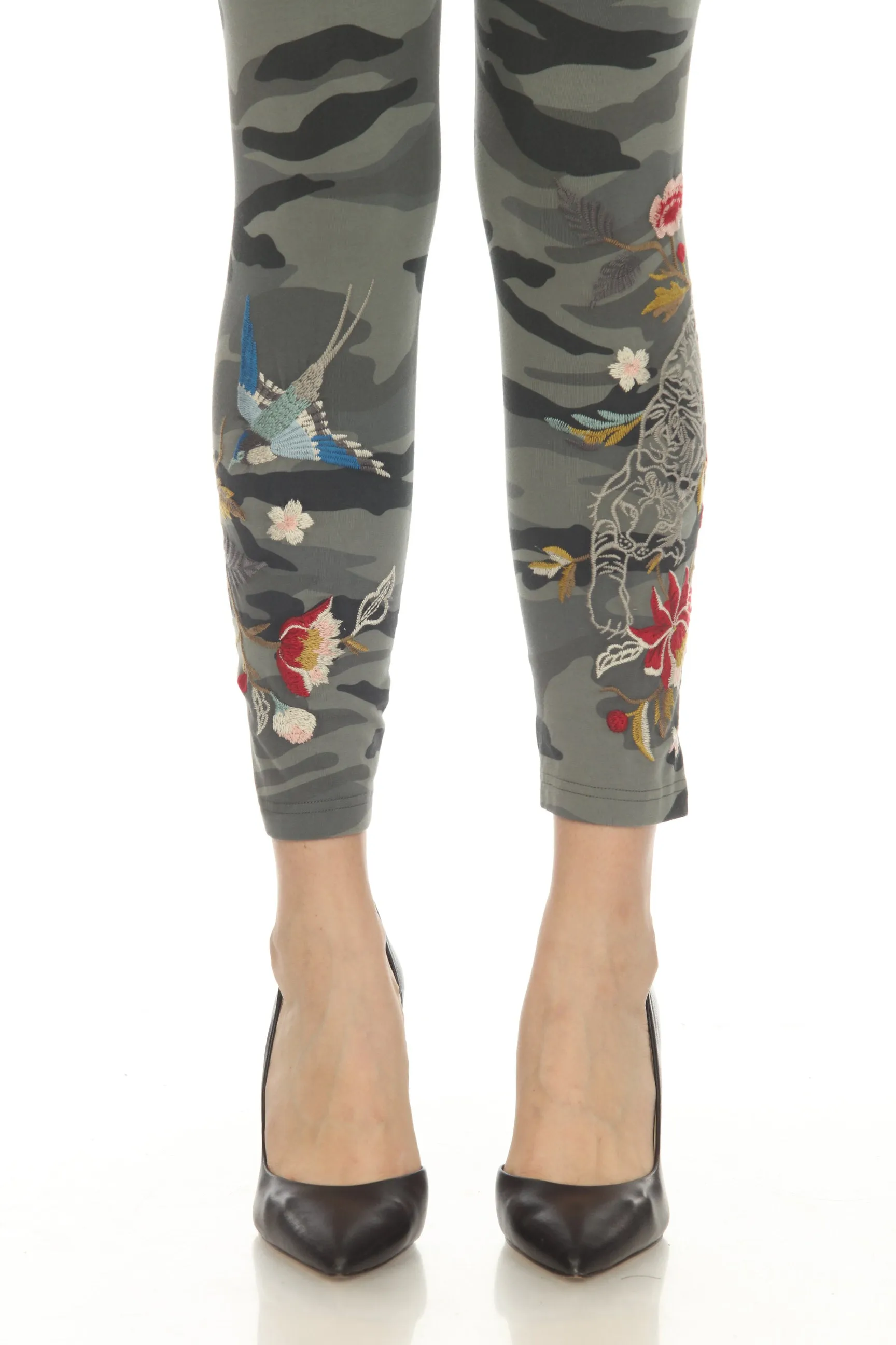 Johnny Was JWLA Anzia Embroidered Leggings Boho Chic J68920