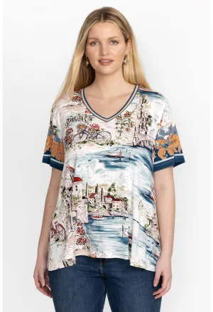 Johnny Was The Janie Favorite Short Sleeve V-Neck Swing Tee