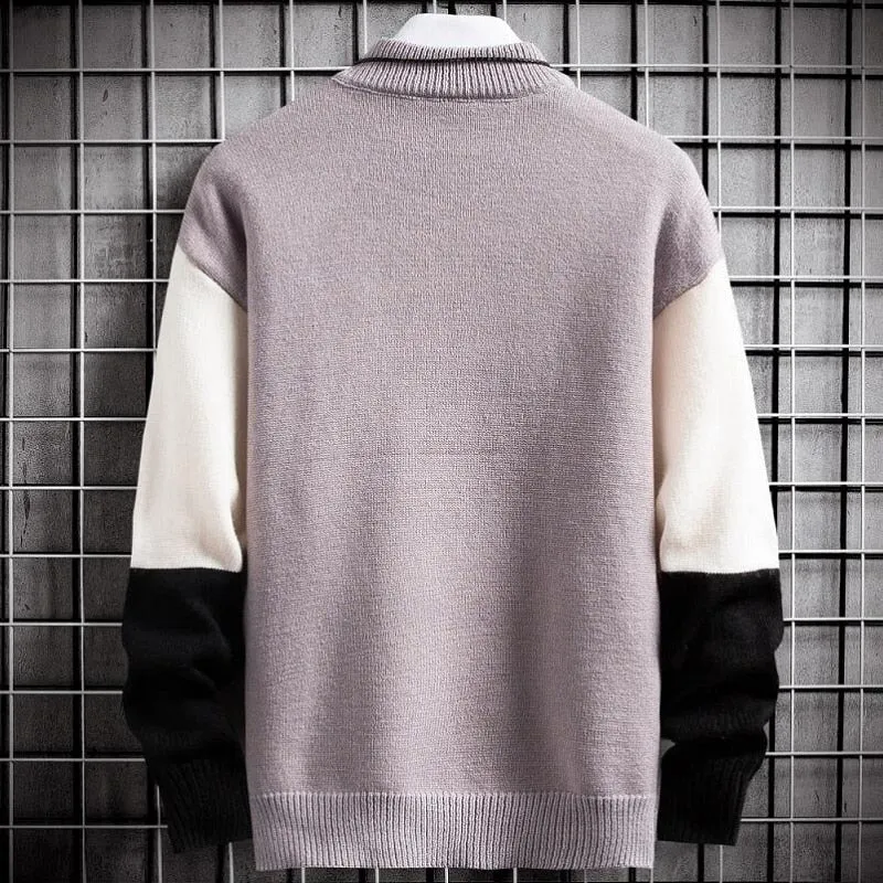 Kaelan - Patchwork Sweater For Men