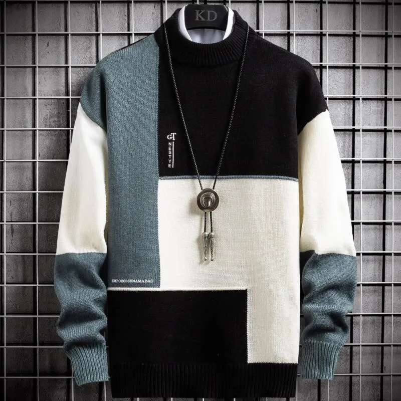 Kaelan - Patchwork Sweater For Men