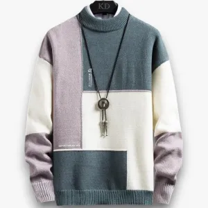 Kaelan - Patchwork Sweater For Men