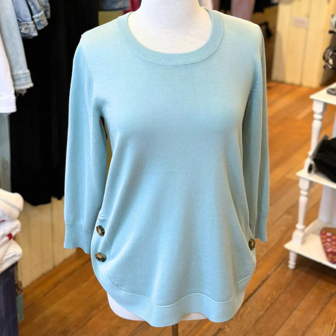 Keren Hart Button Tunic Sweater