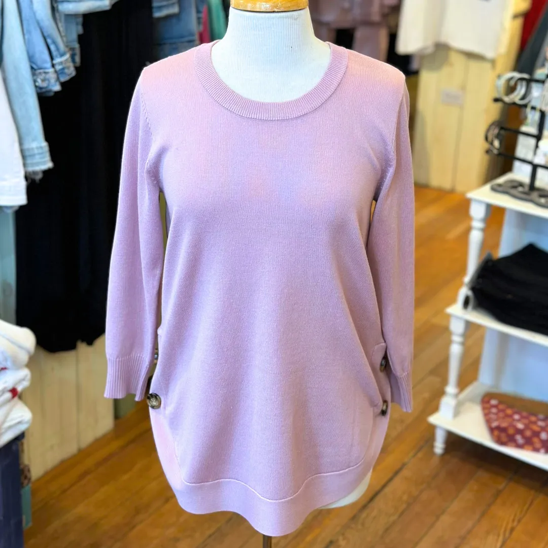 Keren Hart Button Tunic Sweater