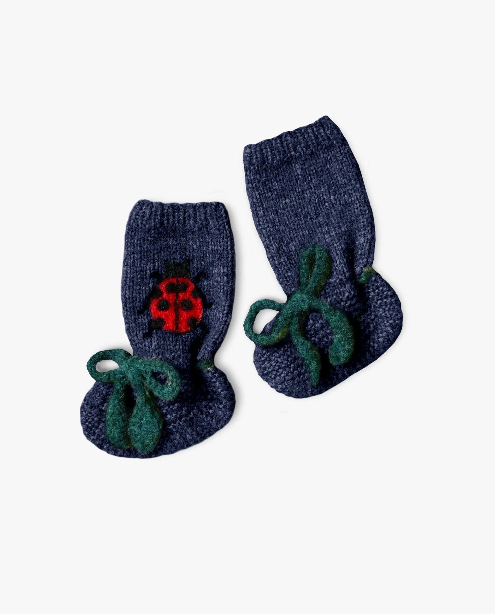 Ladybug Booties| Dark blue