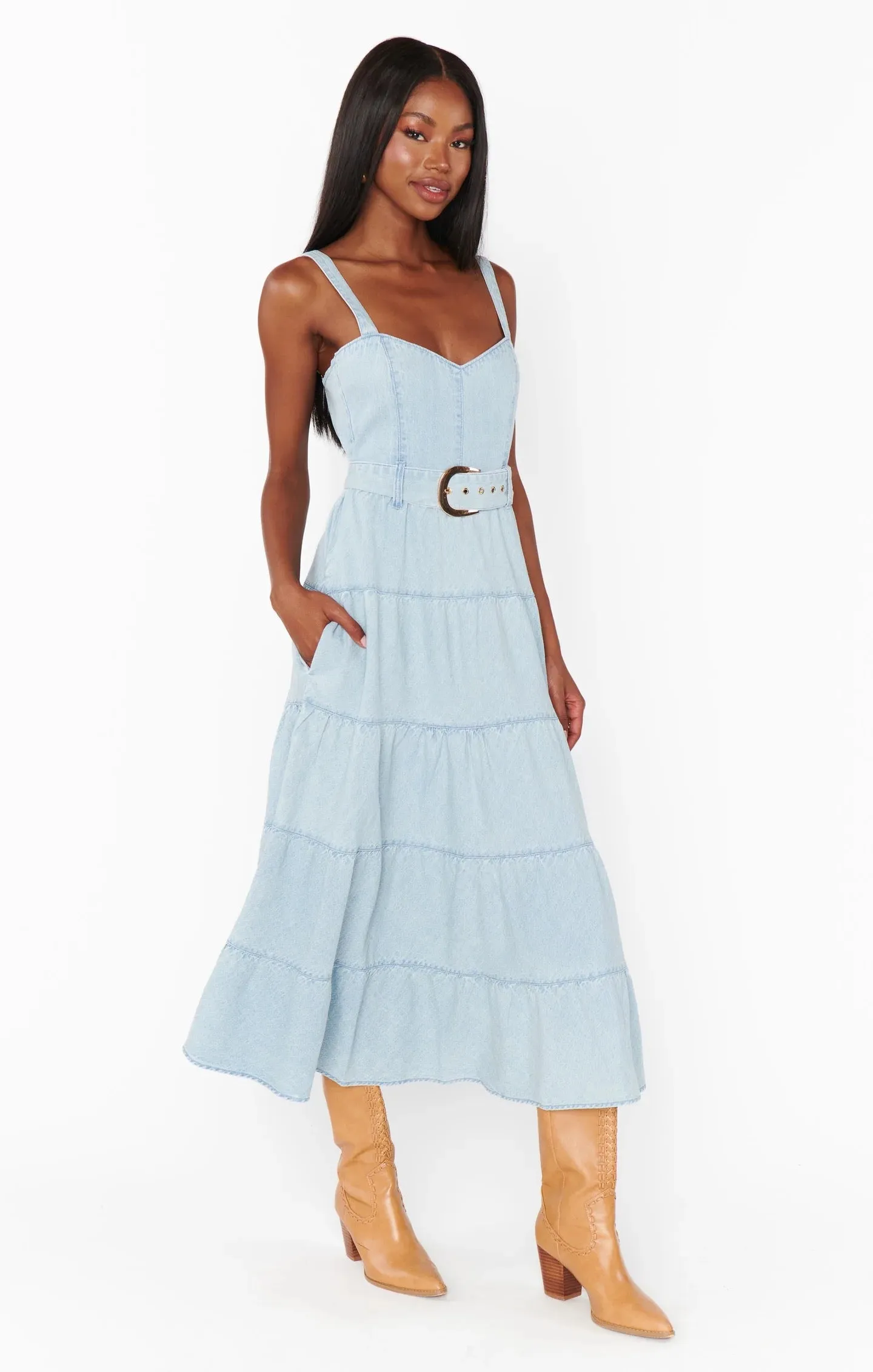 Lainey Midi Dress Dew Drop