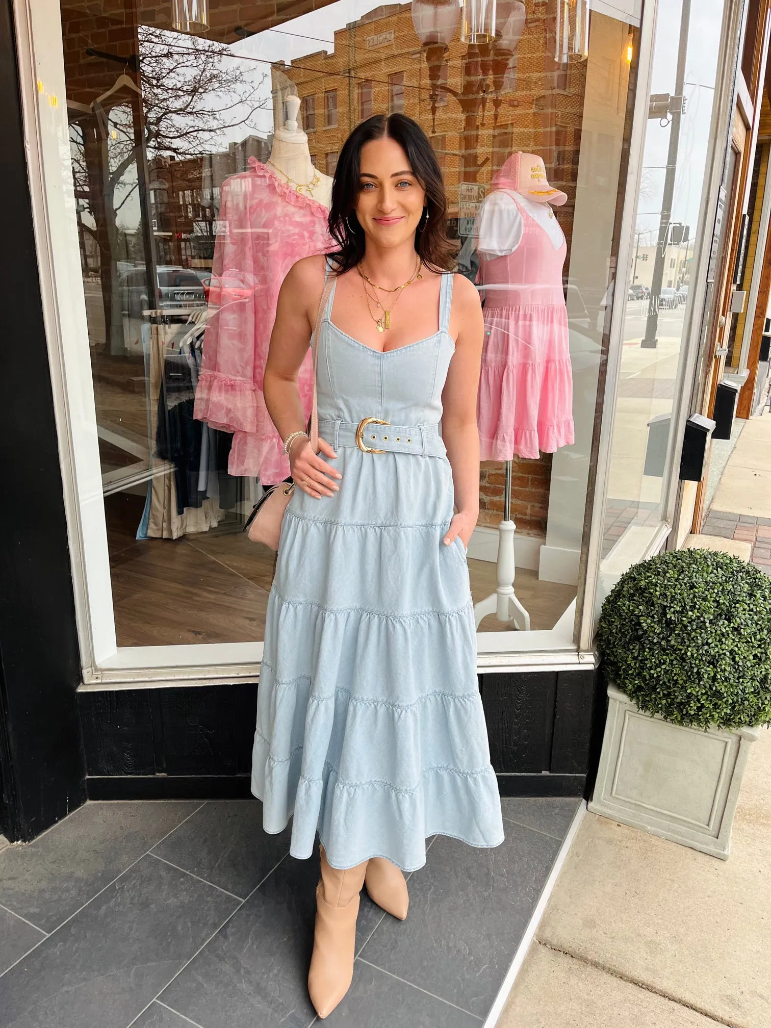 Lainey Midi Dress Dew Drop