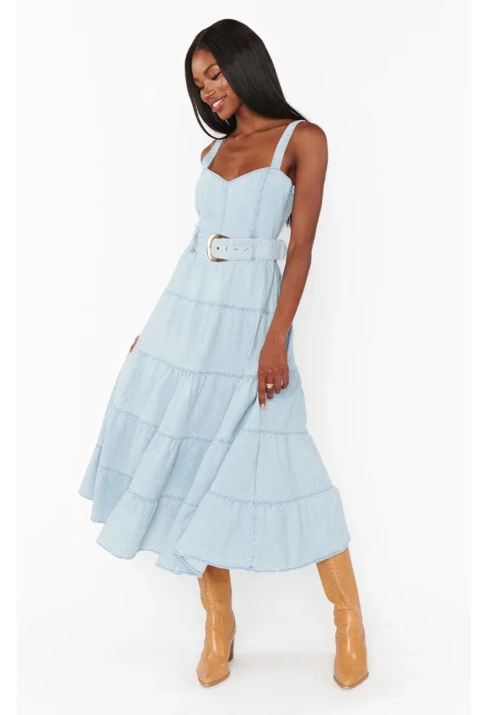 Lainey Midi Dress-Dew Drop