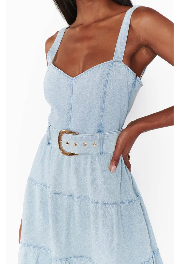 Lainey Midi Dress-Dew Drop