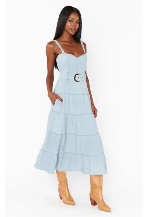 Lainey Midi Dress-Dew Drop