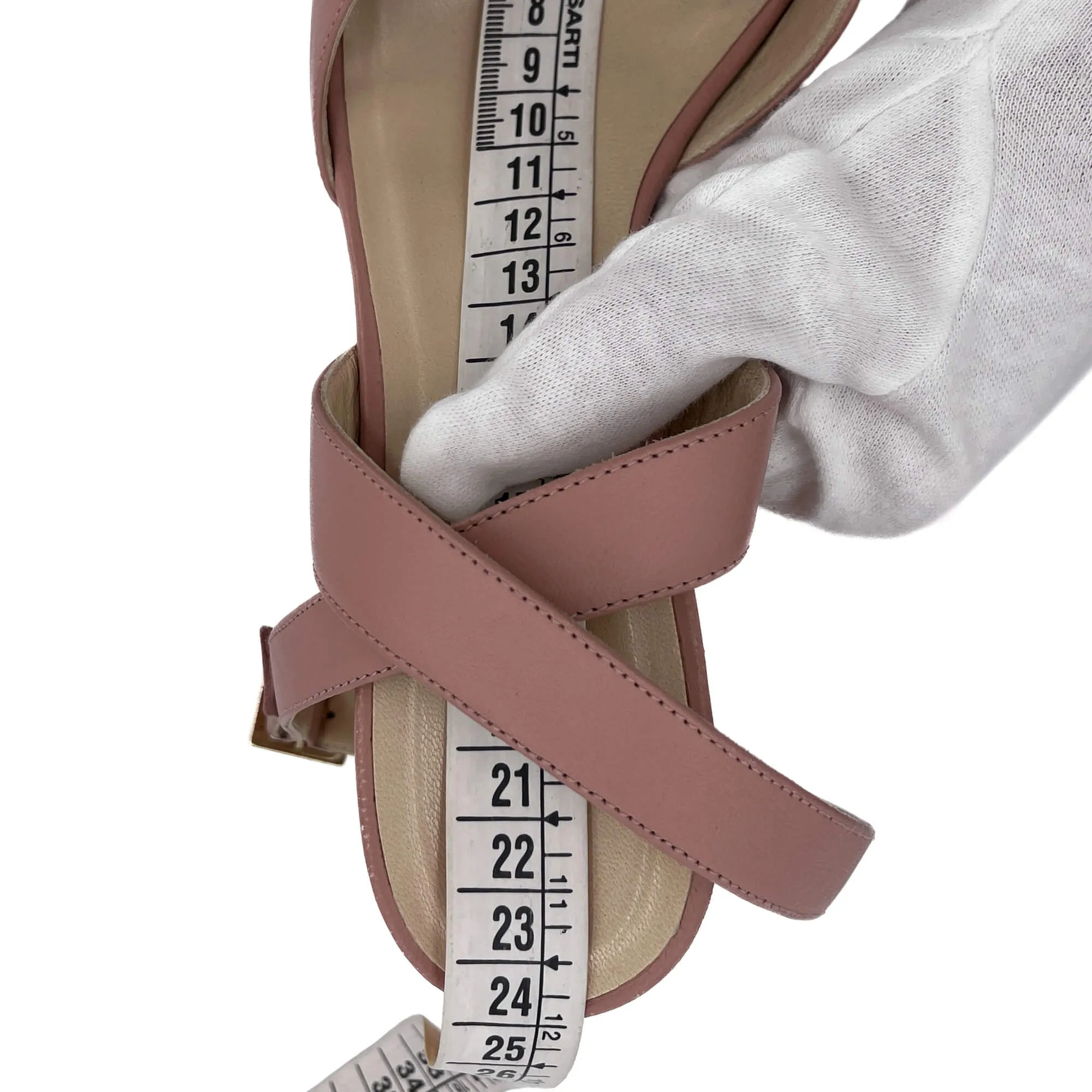 Leather Sandals 38 Ballet Pink