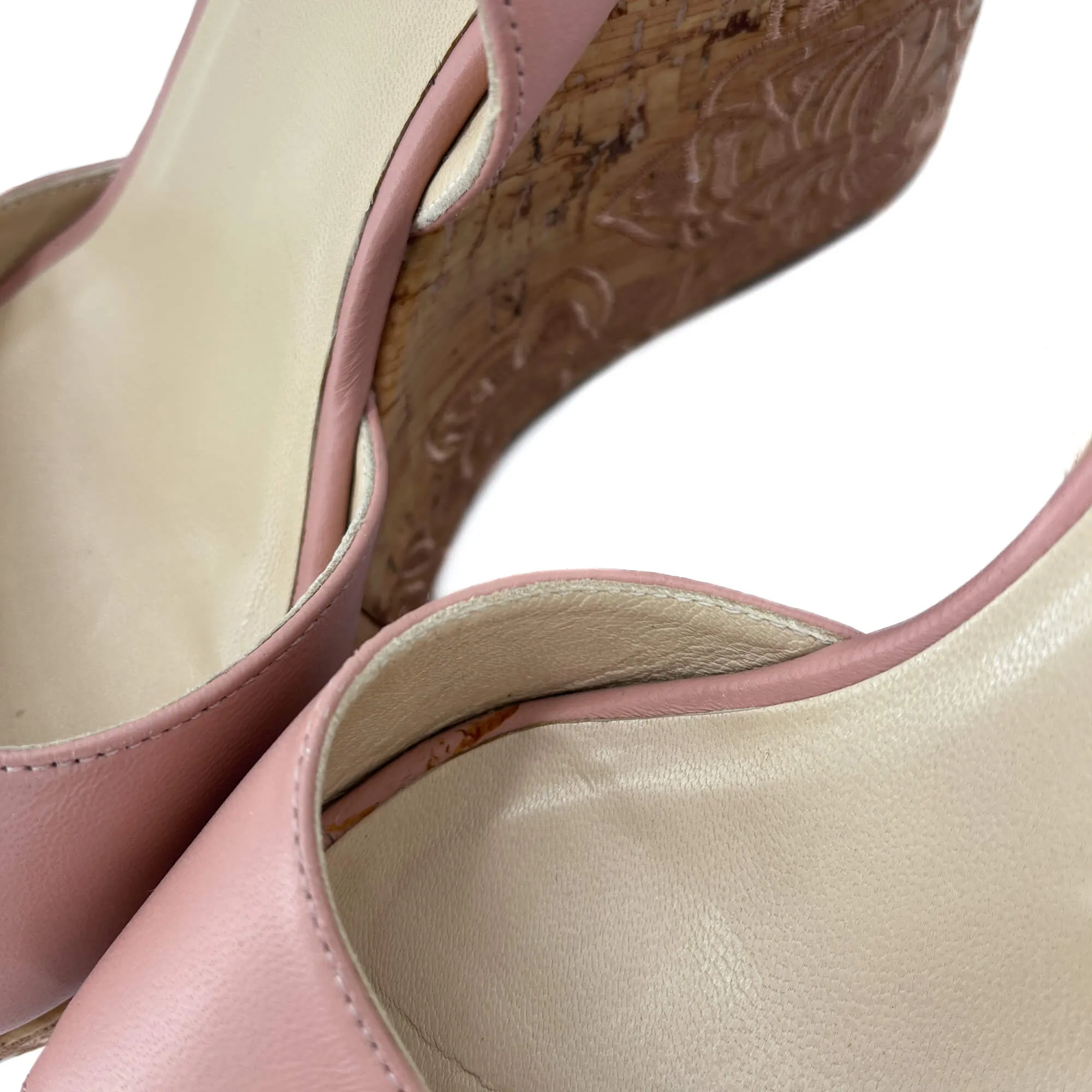Leather Sandals 38 Ballet Pink