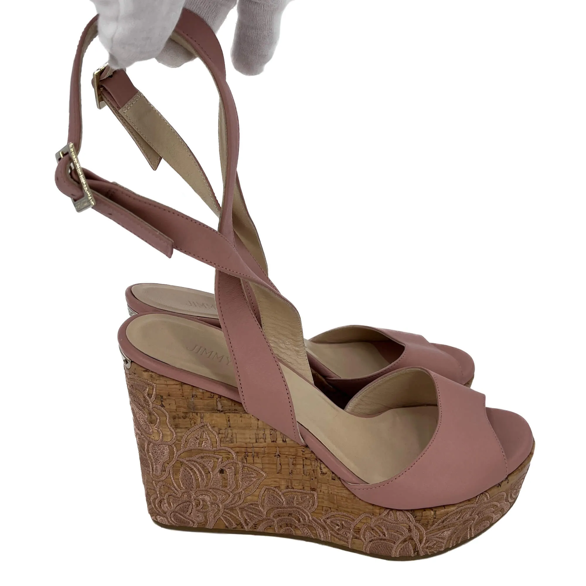 Leather Sandals 38 Ballet Pink