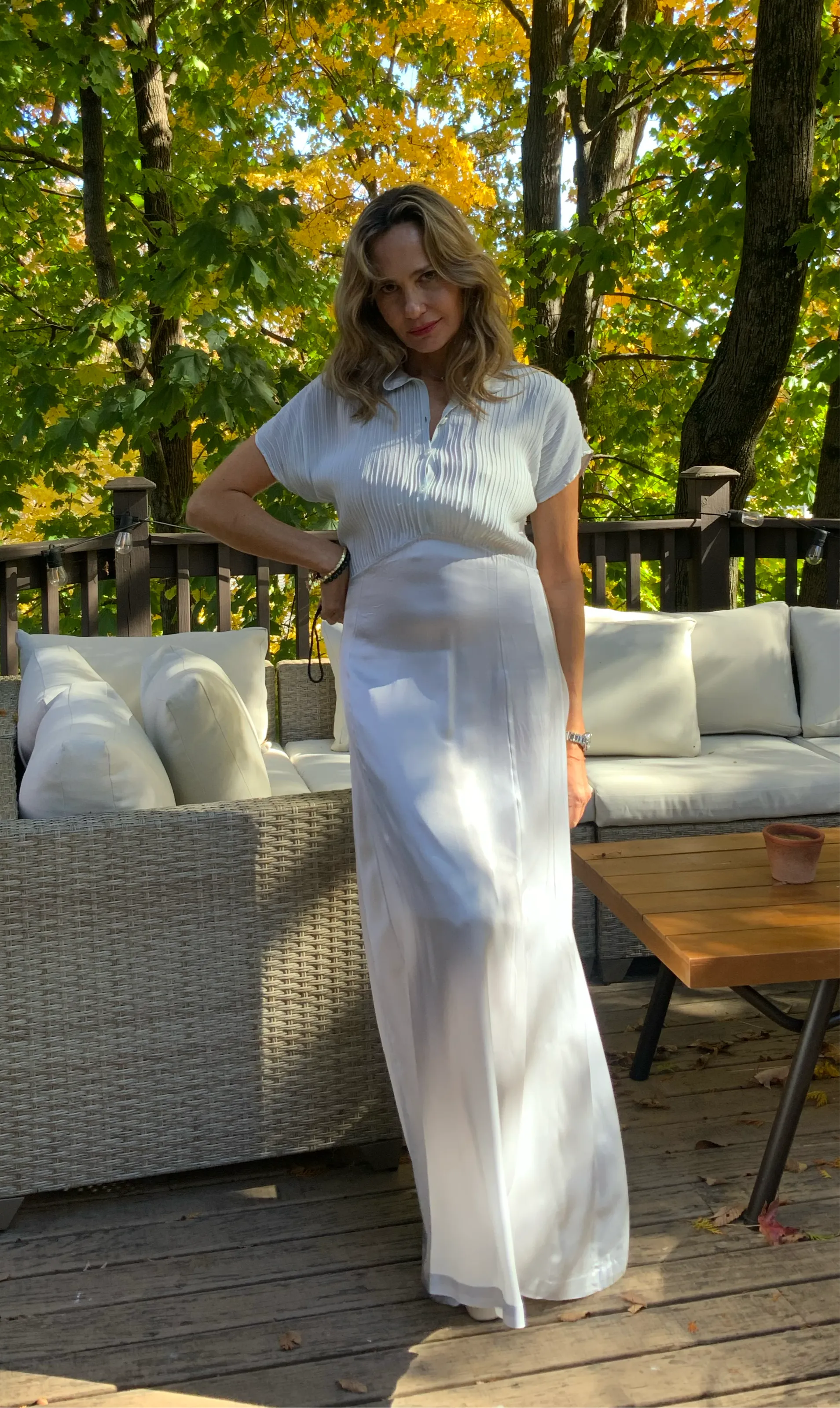 Light Bleu Satin Dress - 50s - 50AB