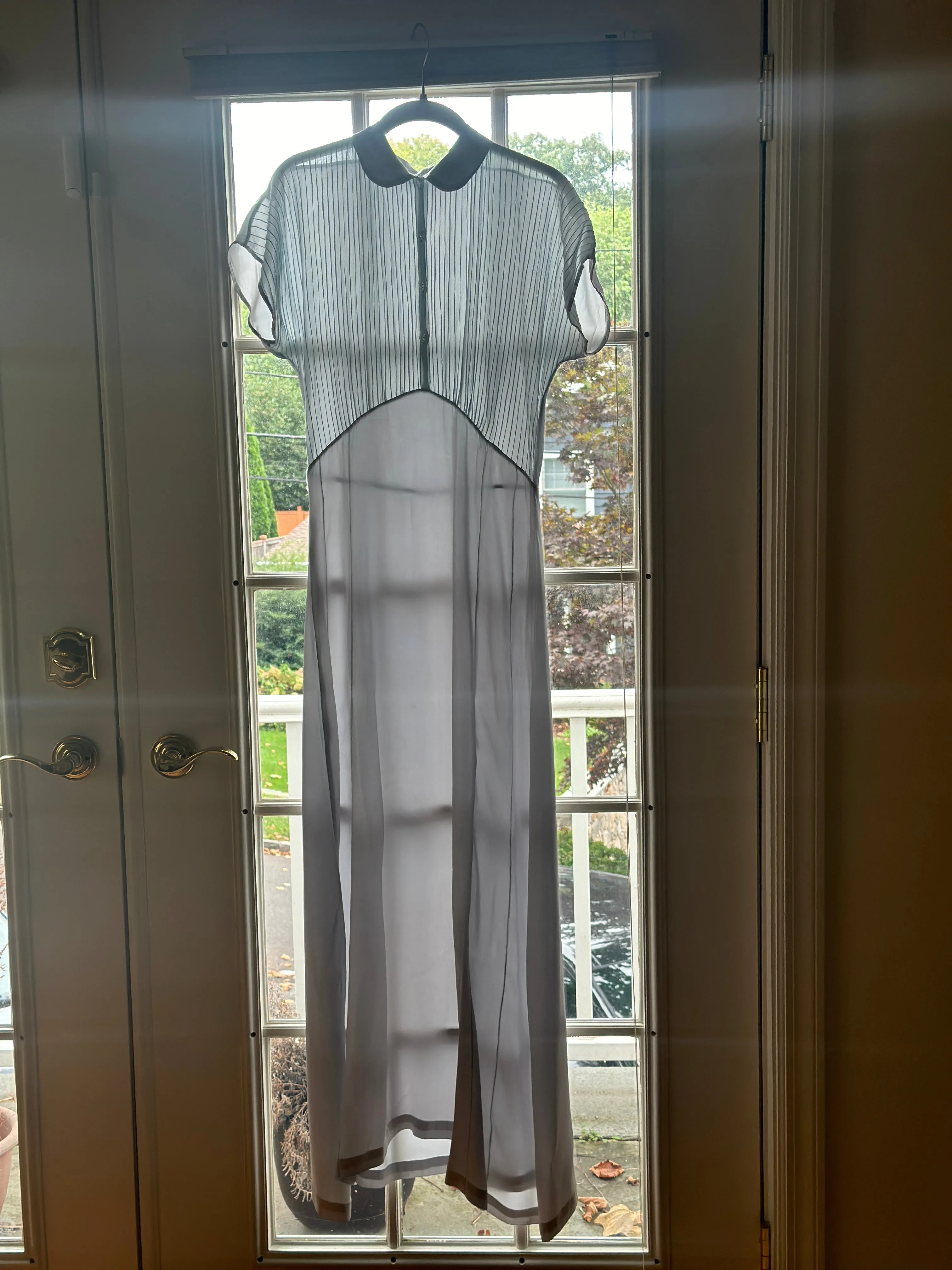 Light Bleu Satin Dress - 50s - 50AB