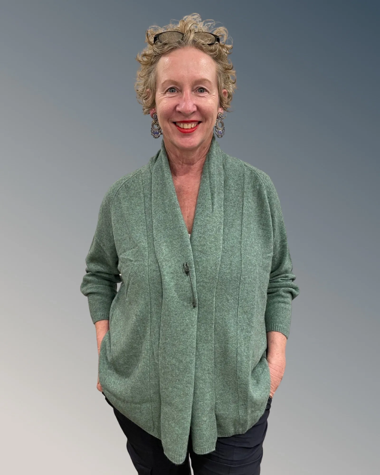 Mansted Zoca Knitted Jacket with Brooch
