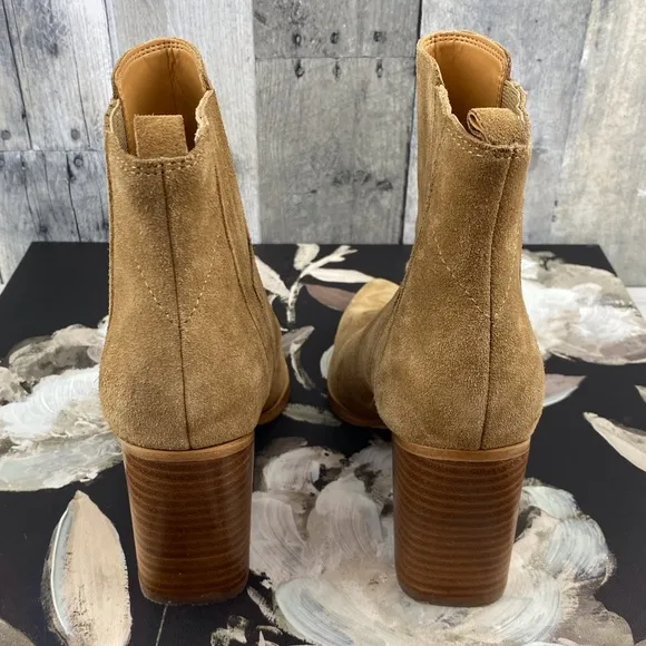 Marc Fisher Mariel Suede Booties in Medium Natural Size 7.