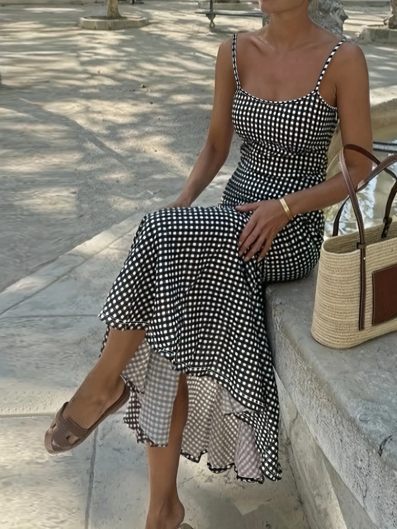 Marissa | Breezy Plaid Slip Maxi Dress