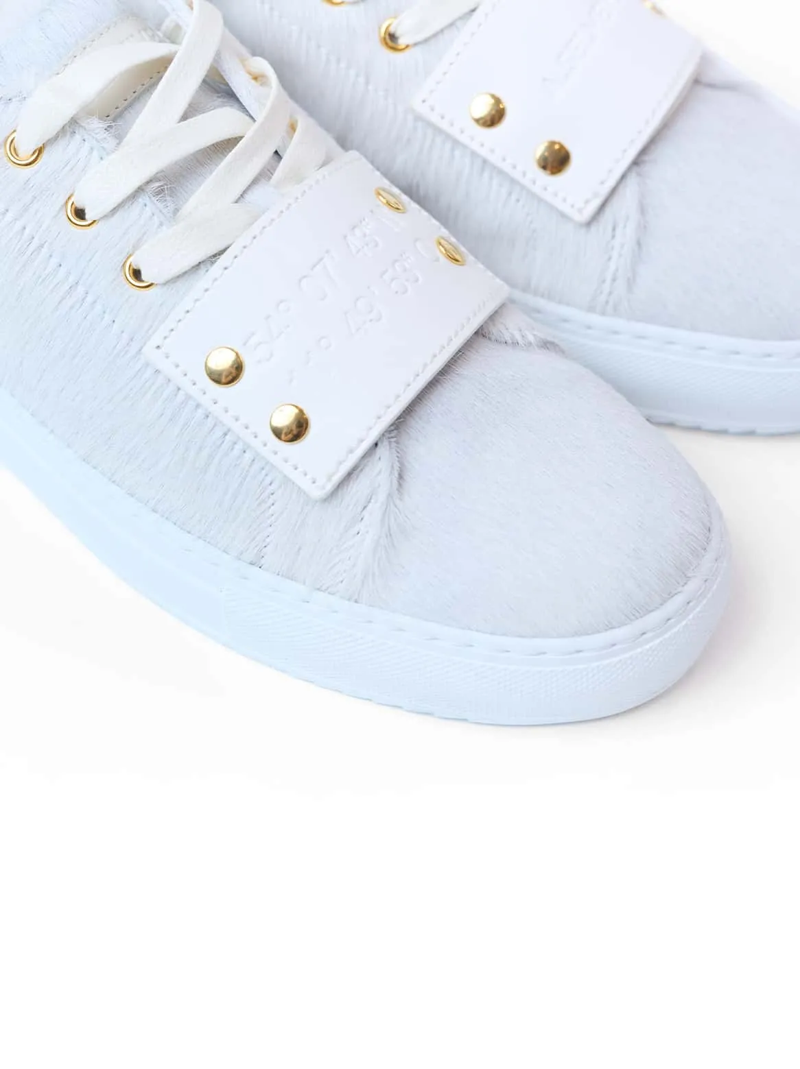 Matteo Cavallino off-white sneakers with lambskin