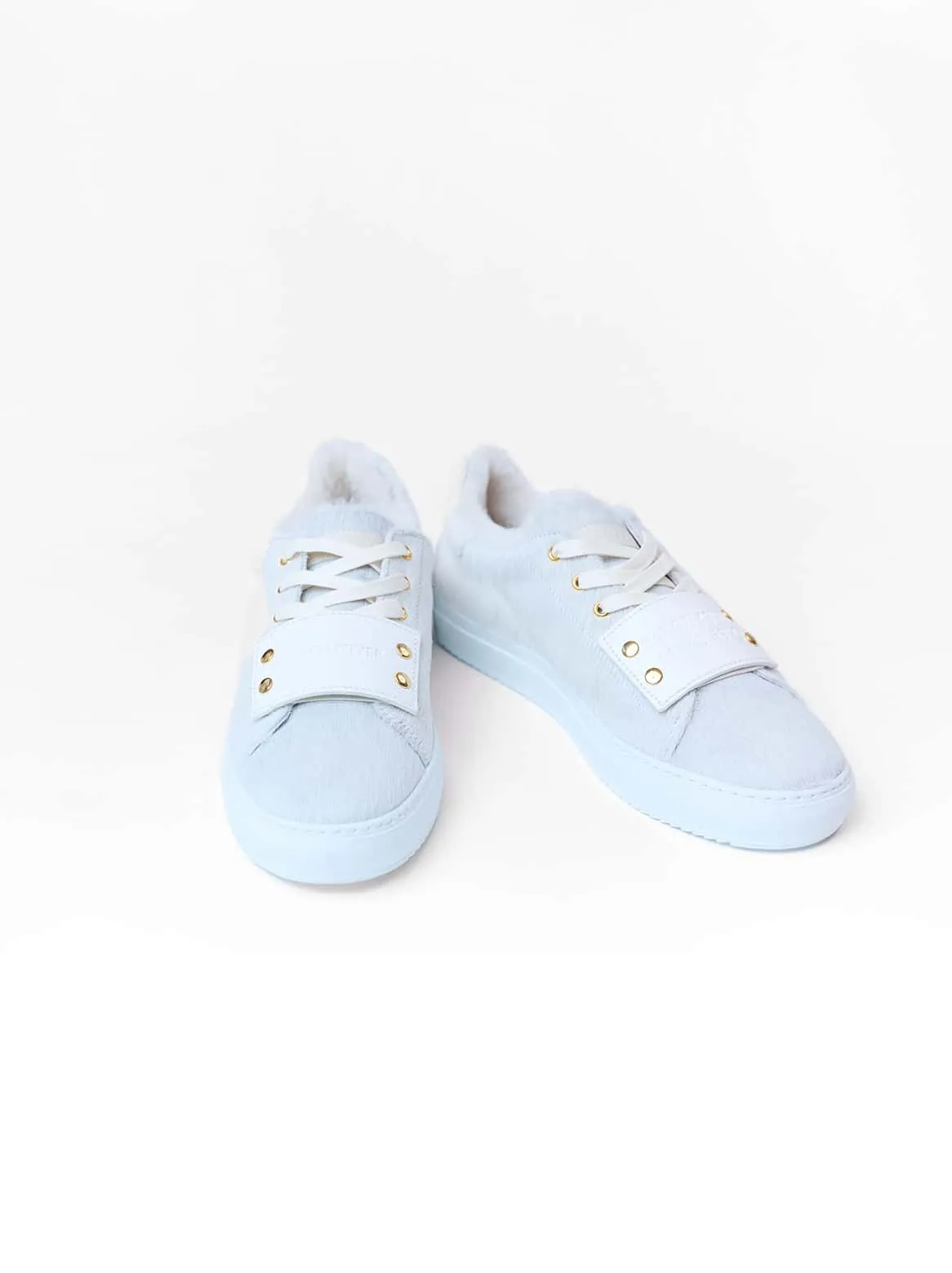 Matteo Cavallino off-white sneakers with lambskin