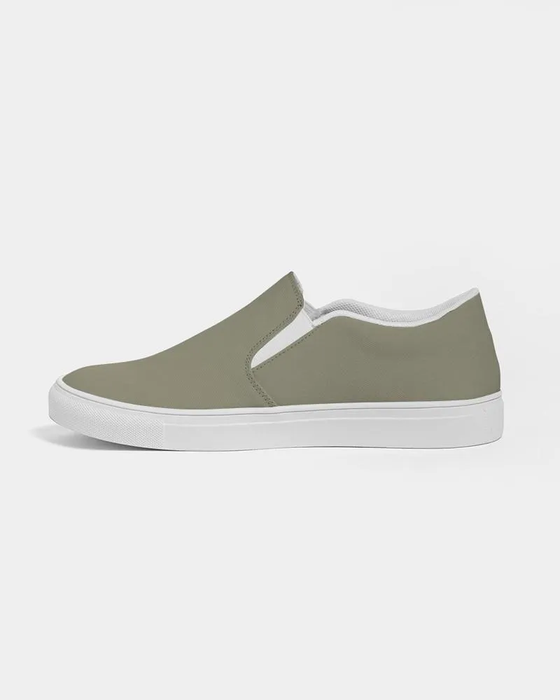 Medium Dark Yellow Slip-On Canvas Sneakers | Men's | Medium Dark Pale Pastel Yellow | C0M0Y30K60