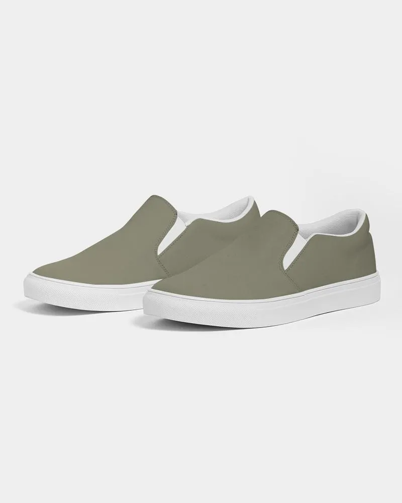 Medium Dark Yellow Slip-On Canvas Sneakers | Men's | Medium Dark Pale Pastel Yellow | C0M0Y30K60