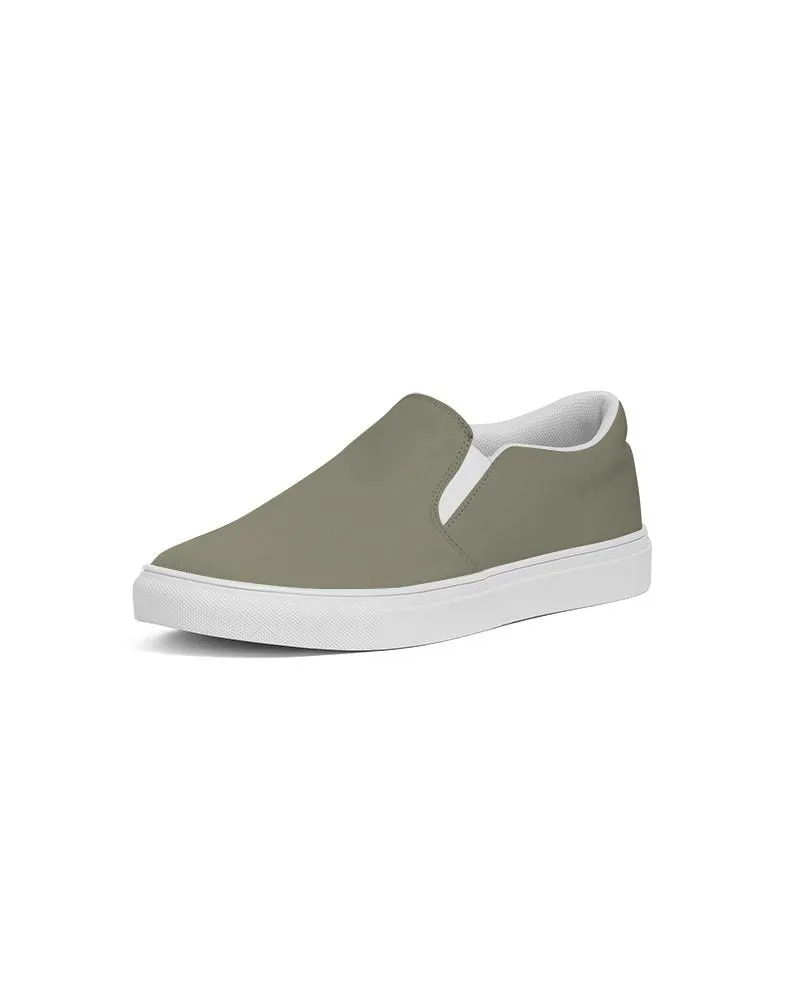 Medium Dark Yellow Slip-On Canvas Sneakers | Men's | Medium Dark Pale Pastel Yellow | C0M0Y30K60