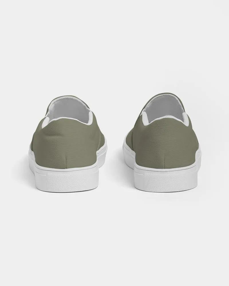 Medium Dark Yellow Slip-On Canvas Sneakers | Men's | Medium Dark Pale Pastel Yellow | C0M0Y30K60