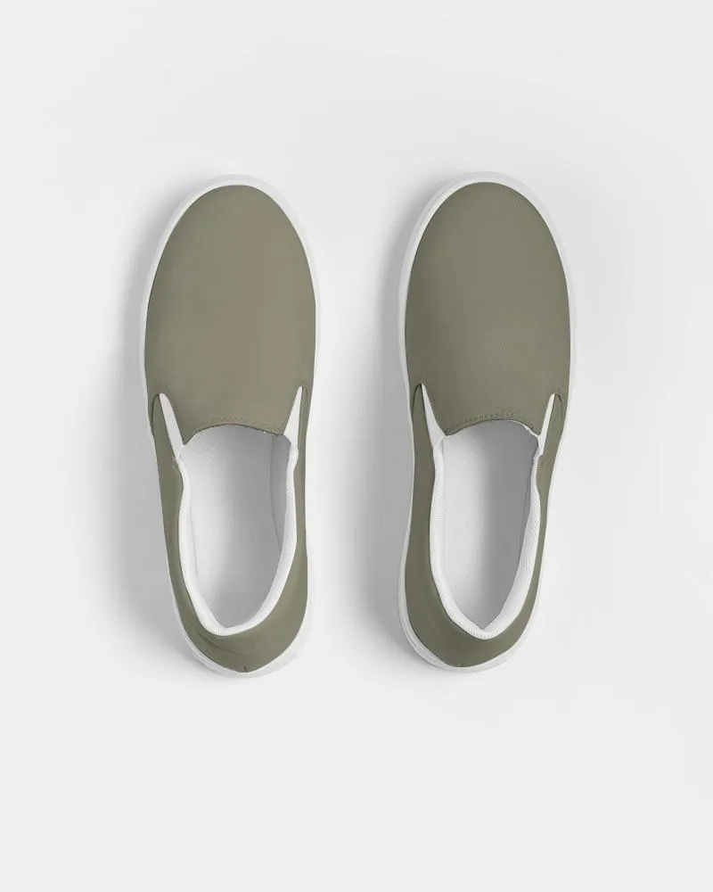Medium Dark Yellow Slip-On Canvas Sneakers | Men's | Medium Dark Pale Pastel Yellow | C0M0Y30K60