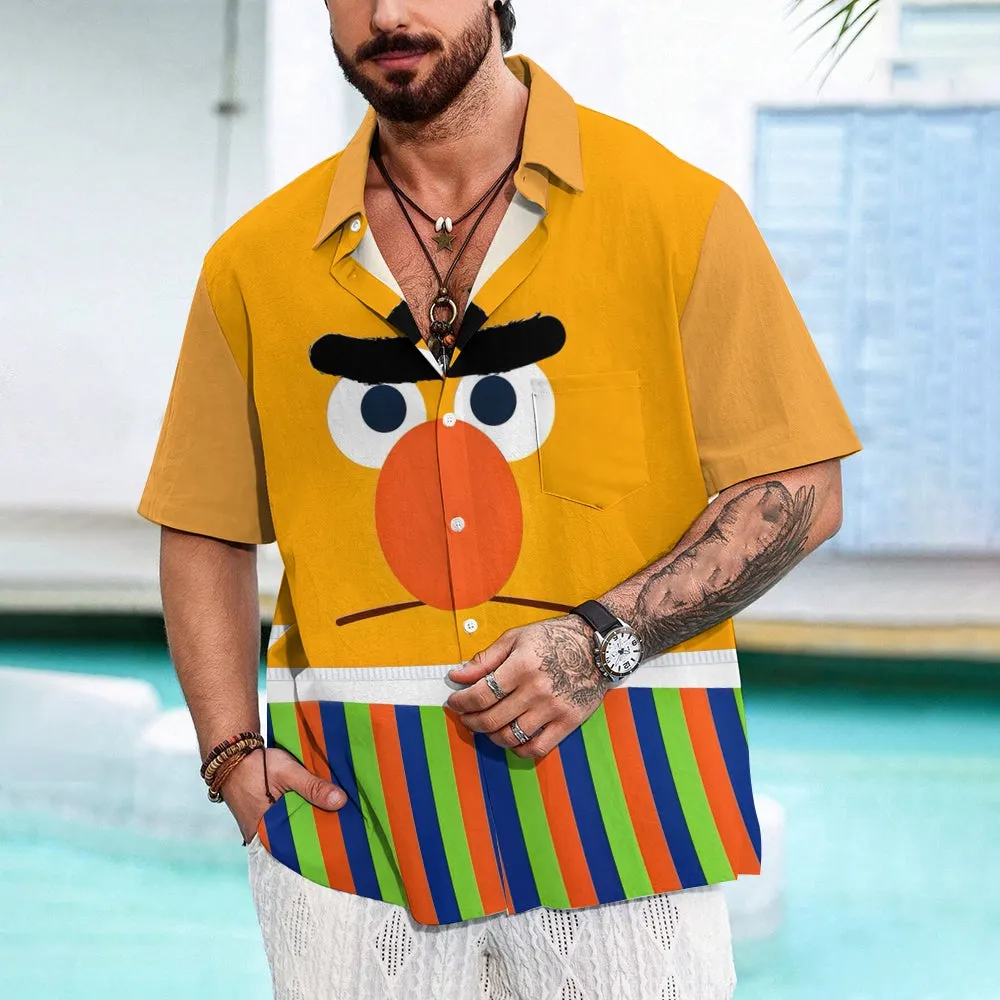 Men's Cartoon Character Casual Short Sleeve Shirt 2312000328