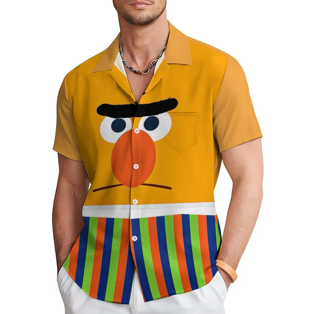 Men's Cartoon Character Casual Short Sleeve Shirt 2312000328