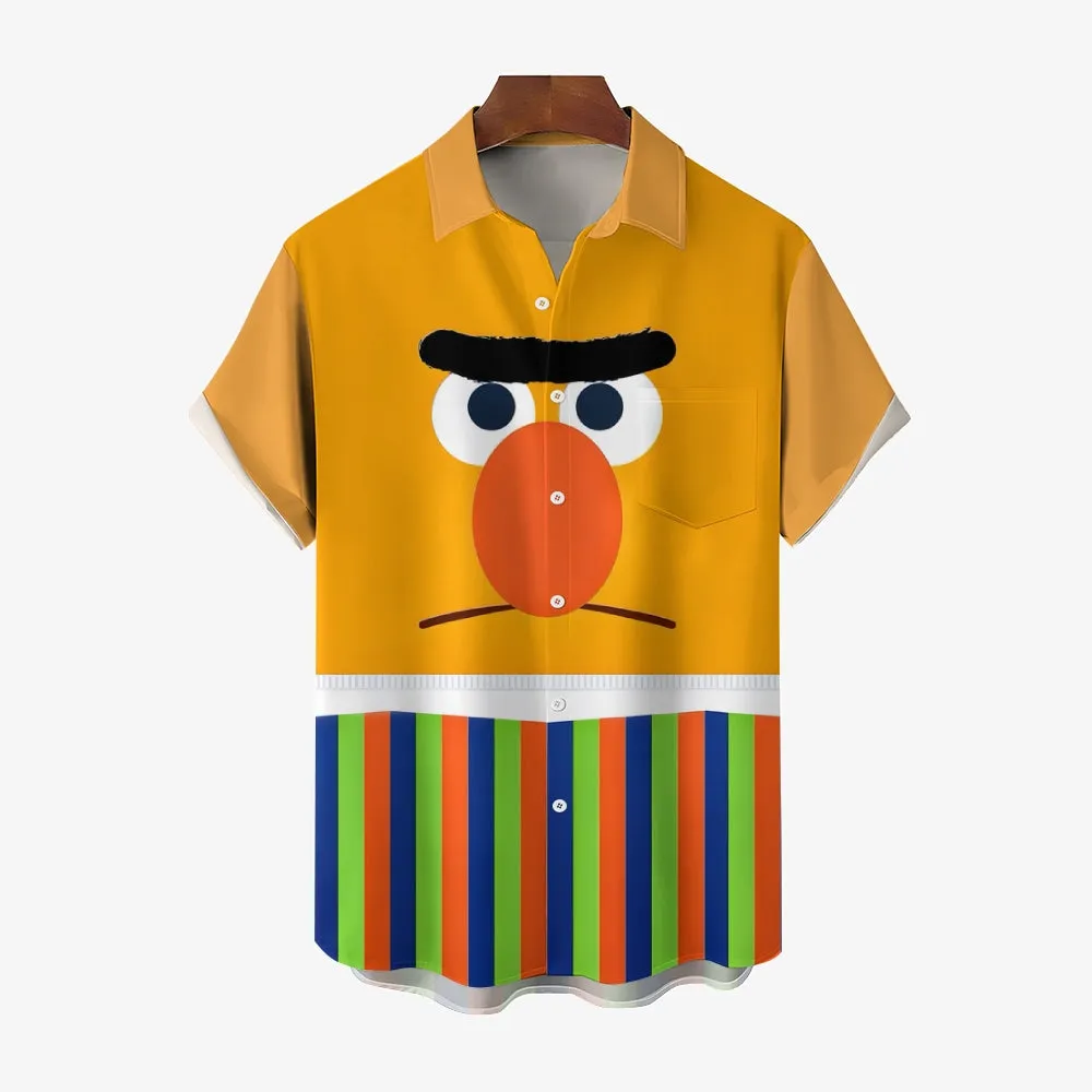 Men's Cartoon Character Casual Short Sleeve Shirt 2312000328