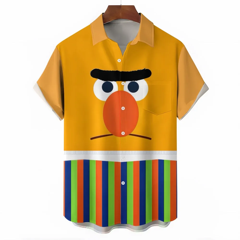 Men's Cartoon Character Casual Short Sleeve Shirt 2312000328