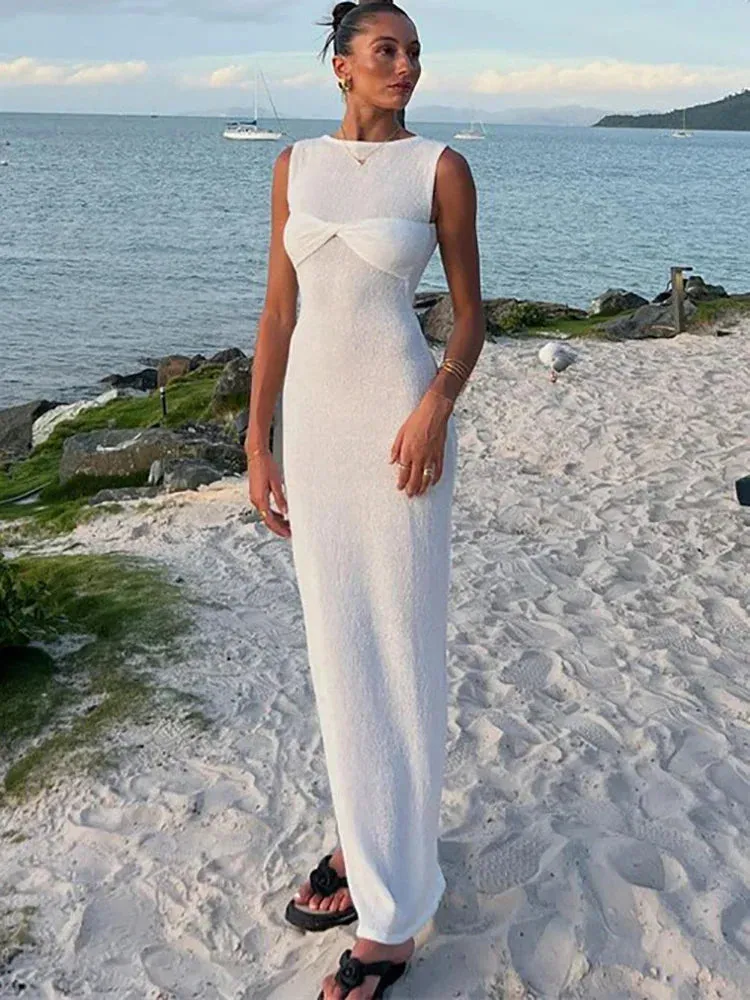 Mesh Maxi Dress | Polyester-Spandex | Cowl Neck & Sheer Overlay