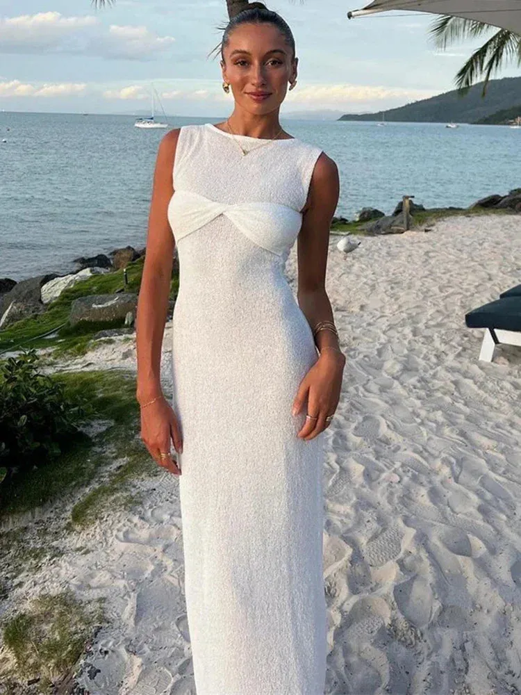Mesh Maxi Dress | Polyester-Spandex | Cowl Neck & Sheer Overlay