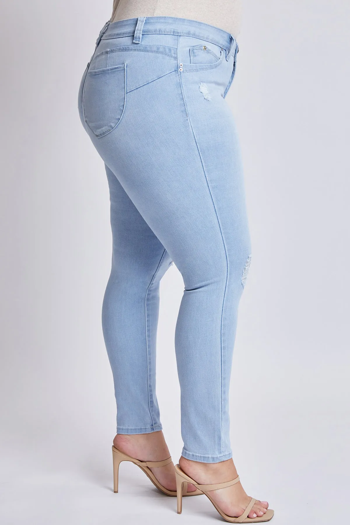 Missy Plus Women’S Plus Wannabettabutt 1-Button Skinny Jean Made With Recycled Fibers, Pack Of 12